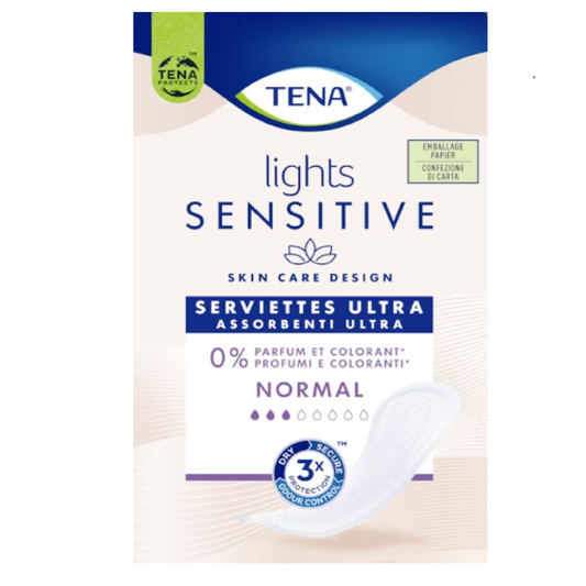 TENA Lights Sensitive Normal | Assorbenti per perdite urinarie | Pezzi 16