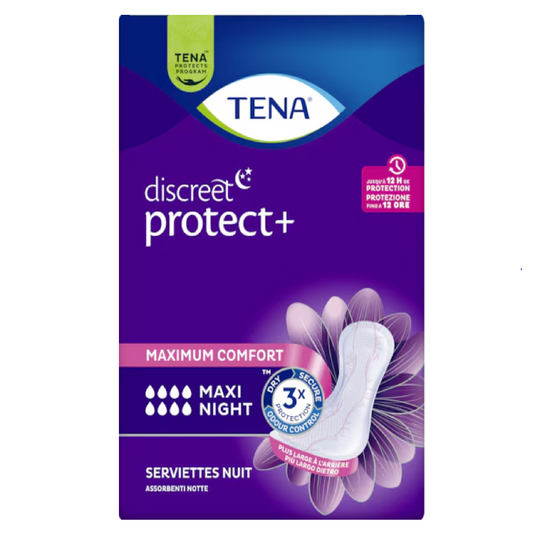 TENA Discreet Maxi Night | Assorbente per perdite urinarie | Pezzi 12