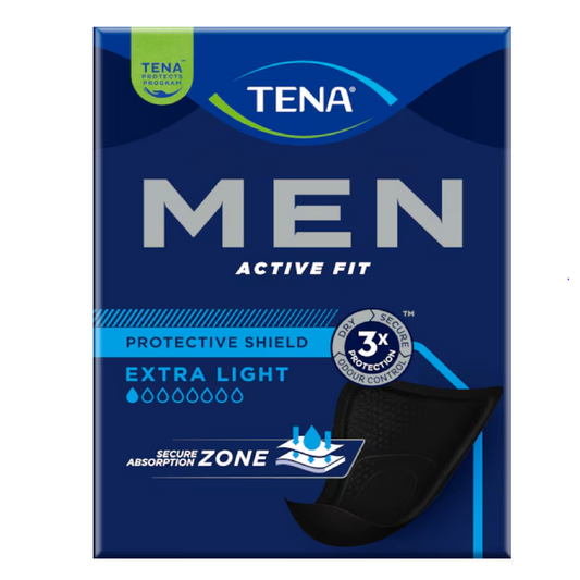 TENA Men Active Fit Scudo Protettivo | Assorbenti per incontinenza | Pezzi 14