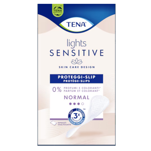 TENA Lights Sensitive Discreto | Proteggi-slip per perdite urinarie | Pezzi 28