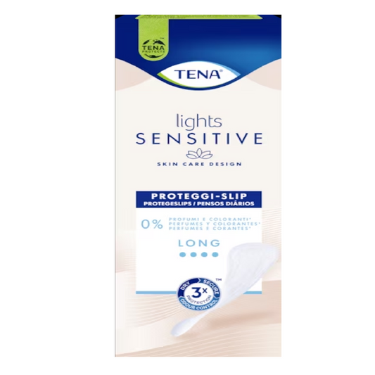 TENA Lights Sensitive Lungo| Proteggi-slip per perdite urinarie | Pezzi 20