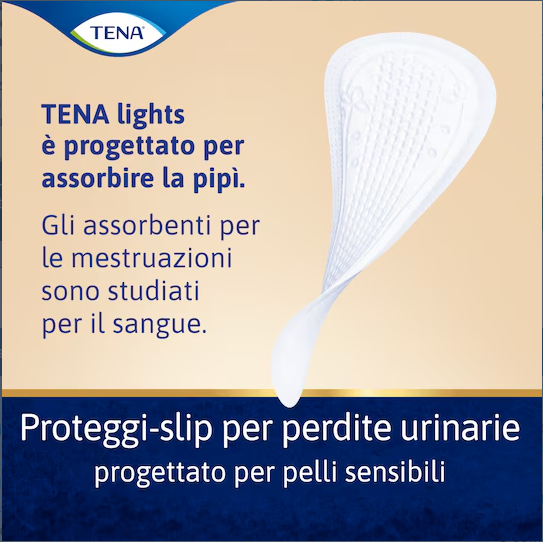 TENA Lights Sensitive Lungo| Proteggi-slip per perdite urinarie | Pezzi 20