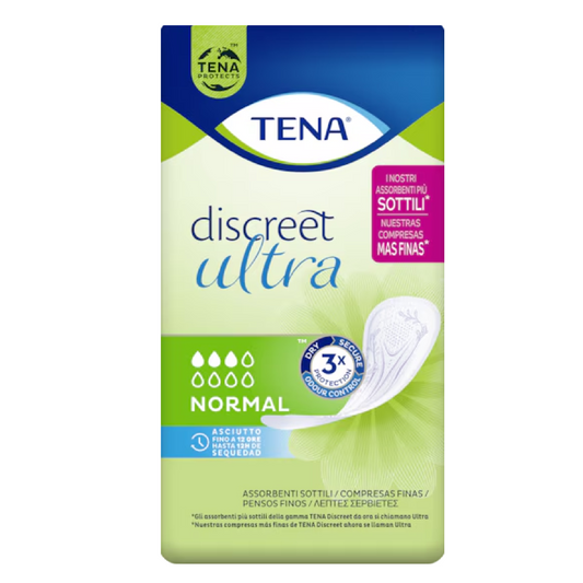 TENA Discreet Ultra Normal | Assorbenti per incontinenza | Pezzi 16