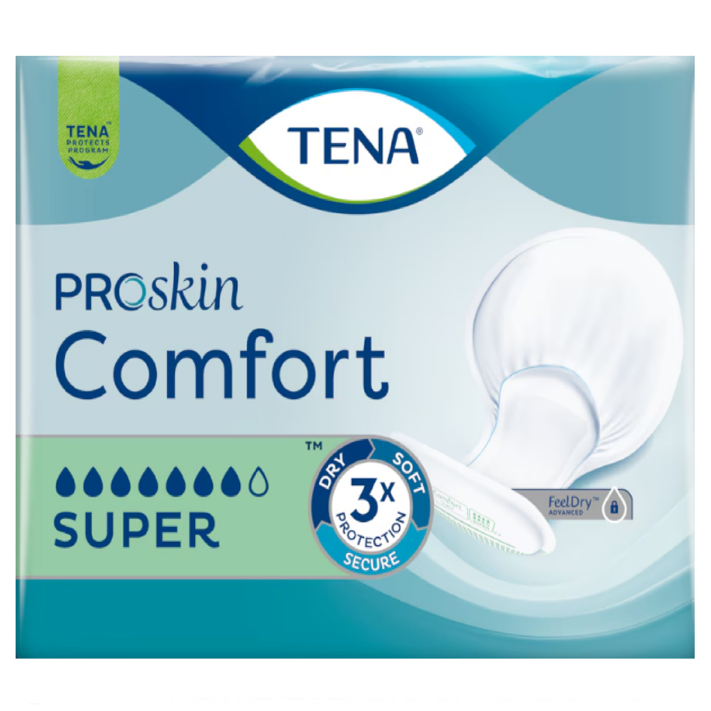 TENA Comfort Super | Ampio assorbente sagomato